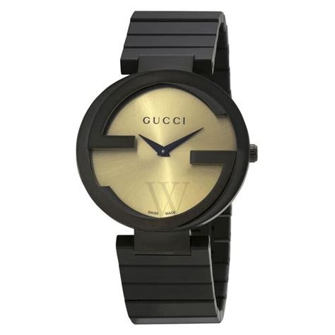 Gucci YA133314 Women's Interlocking Stainless Steel Yellow 